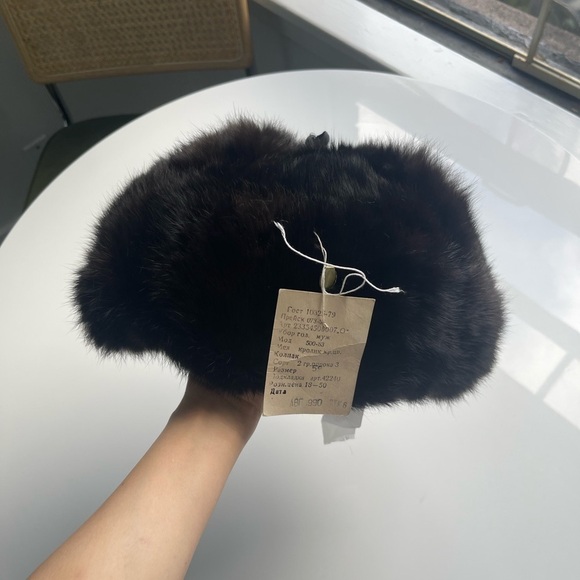 Vintage 60s Russian Mink Fur Ushanka Winter Hat - Picture 13 of 13